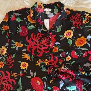 Natori Black Floral Pajama set